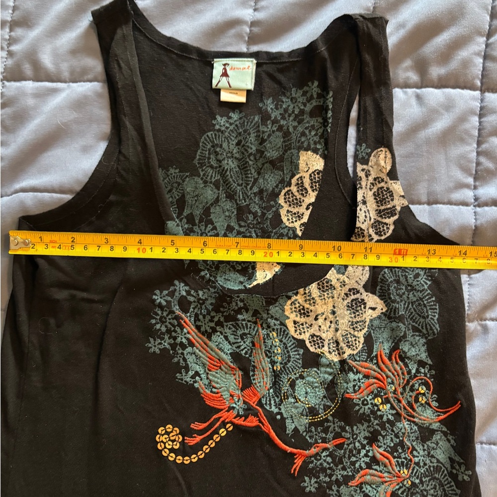 Blue Embroidered Tank - Picture 6 of 13